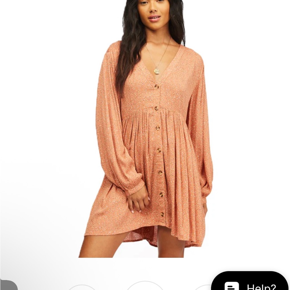 WOMEN'S BILLABONG ON THE WAY BABYDOLL DRESS - Picture 2 of 7